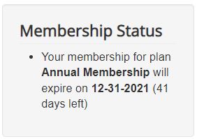 Membership status